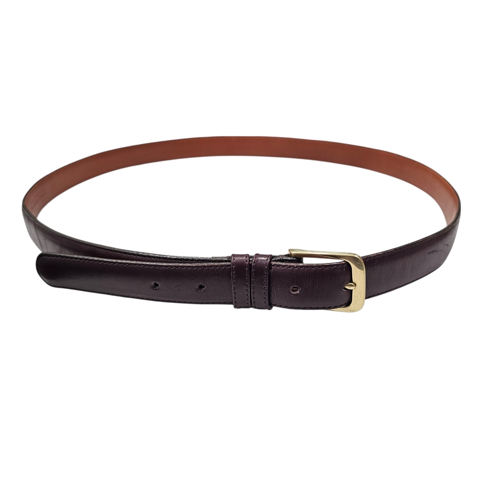 👜 Vintage Coach 8700 Belt | Solid Brass | Burgandy | Size 40 | Made in USA - Picture 2 of 8